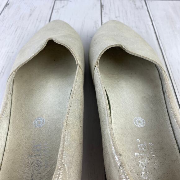 Bussola Metal Washed Vapor Cannes Canta Slip On Flats Size 7.5 EU 38 - Picture 15 of 16